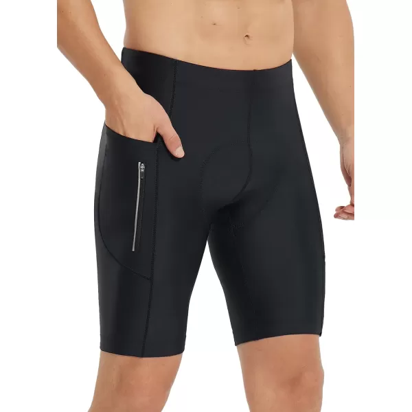 BALEAF Lycra Cycling Shorts Men Padded Bike Shorts Padding Pockets UPF 5001black