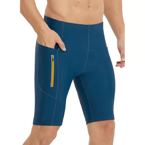 BALEAF Lycra Cycling Shorts Men Padded Bike Shorts Padding Pockets UPF 5001blue