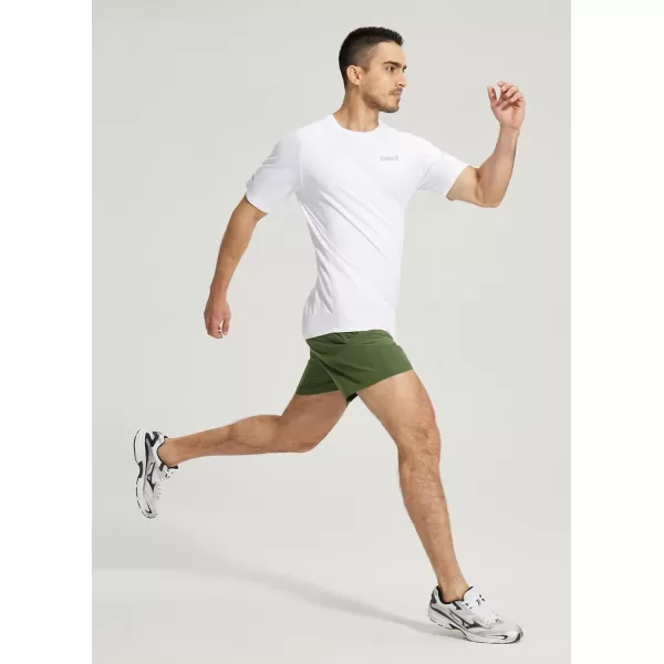 BALEAF Mens 2 in 1Running Shorts 57 Quick Dry Workout Athletic Gym Shorts with Zipper Pockets02green