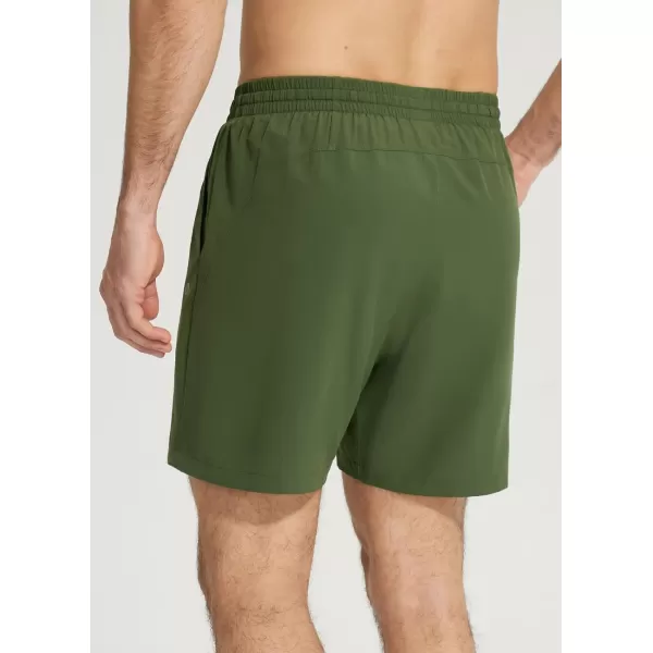 BALEAF Mens 2 in 1Running Shorts 57 Quick Dry Workout Athletic Gym Shorts with Zipper Pockets02green