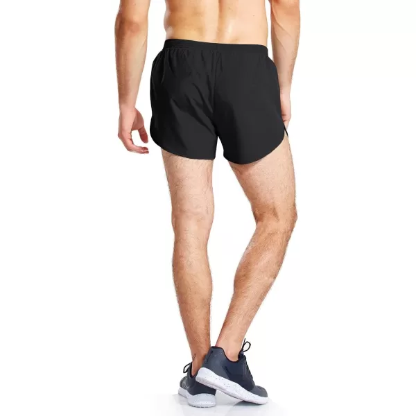 BALEAF Mens 3 Running Shorts Gym Quick Dry Athletic Workout Pocket Lightweight Brief01black