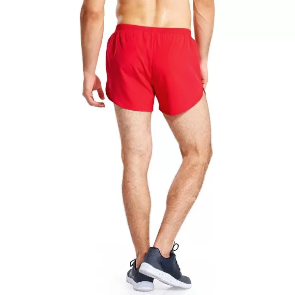 BALEAF Mens 3 Running Shorts Gym Quick Dry Athletic Workout Pocket Lightweight Brief01red