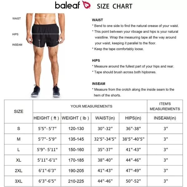 BALEAF Mens 3 Running Shorts Gym Quick Dry Athletic Workout Pocket Lightweight Brief01royal Blue