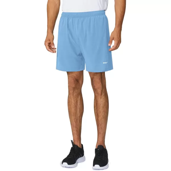 BALEAF Mens 5 Running Athletic Shorts Workout Lightweight Zipper PocketAshleigh Blue