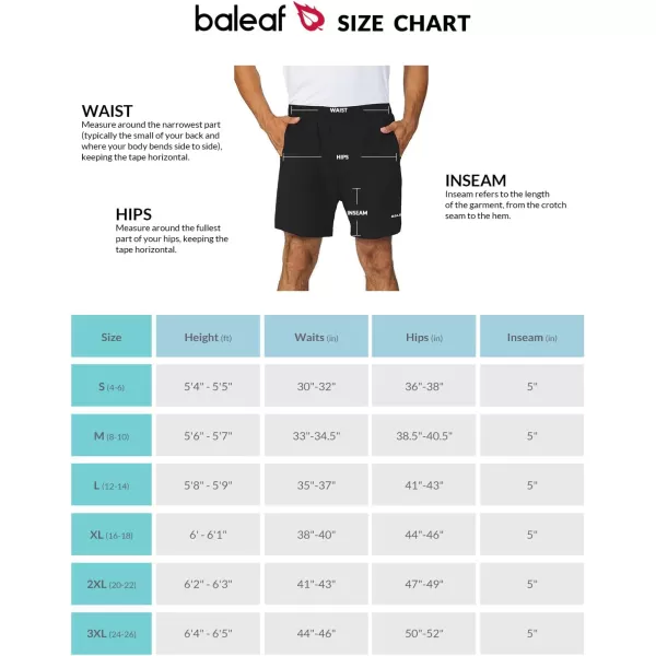 BALEAF Mens 5 Running Athletic Shorts Workout Lightweight Zipper PocketBlack2pack