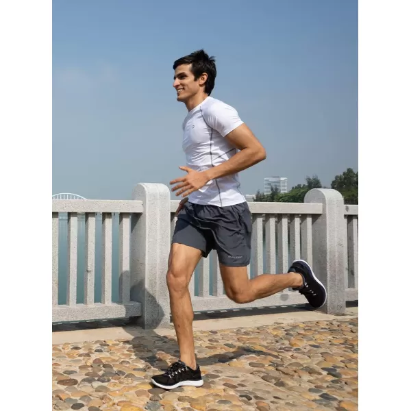 BALEAF Mens 5 Running Athletic Shorts Workout Lightweight Zipper PocketE03no Liningnavy