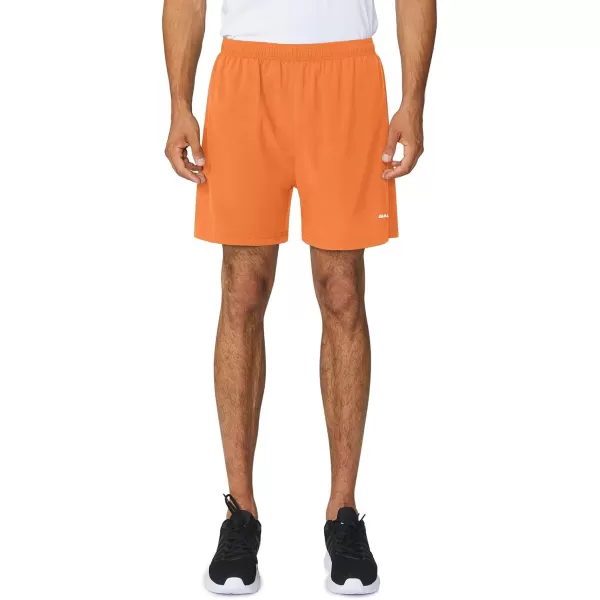 BALEAF Mens 5 Running Athletic Shorts Workout Lightweight Zipper PocketVibrant Orange