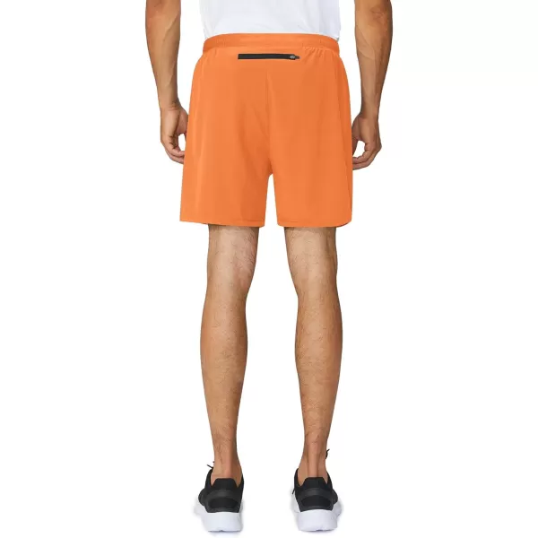 BALEAF Mens 5 Running Athletic Shorts Workout Lightweight Zipper PocketVibrant Orange