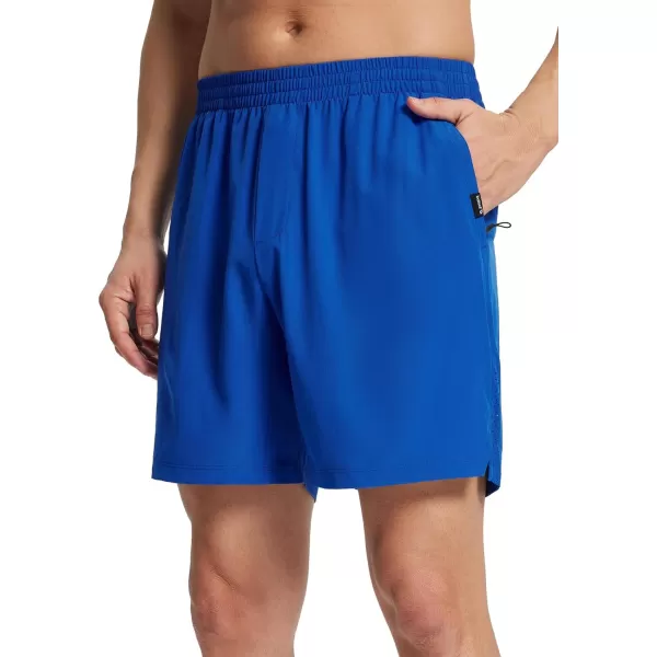 BALEAF Mens 5 Running Shorts Quick Dry Lightweight Unlined 2 Zipper Pockets Workout GymNavy