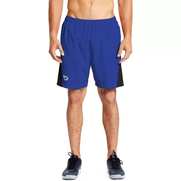 BALEAF Mens 7 Running Shorts with Mesh Liner Zipper Pocket for Athletic Workout GymRoyal Blue