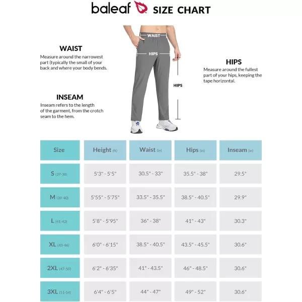 BALEAF Mens Running Pants Golf Workout Pants with Elastic Waist Lightweight Jogging Stretch Zipper PocketsGray