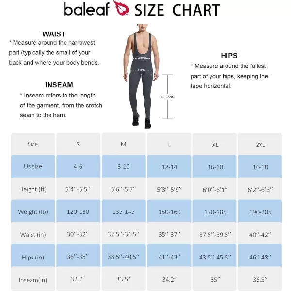BALEAF Mens Winter Cycling Bib Pants 4D Padded Thermal Water Resistant Bike Tights Cold Weather Warm PocketsGray