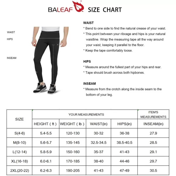 BALEAF Mens Winter Running Tights Thermal Cycling Pants Cold Weather Gear Fleece Lined Pockets Leggings Compression1 Pocket BlackBlue