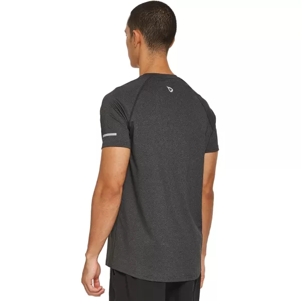 BALEAF Mens Workout Running Shirts Short Sleeve Athletic TShirt Quick DryA014heather Black