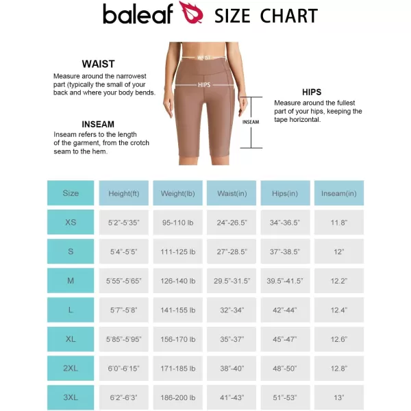 BALEAF Womens 1228 Long Swim Shorts Swim Pants Upf50 High Waisted Swim Capris with PocketsBeaver Brown