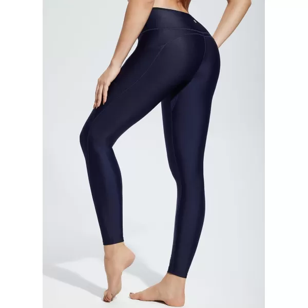 BALEAF Womens 1228 Long Swim Shorts Swim Pants Upf50 High Waisted Swim Capris with PocketsNavy