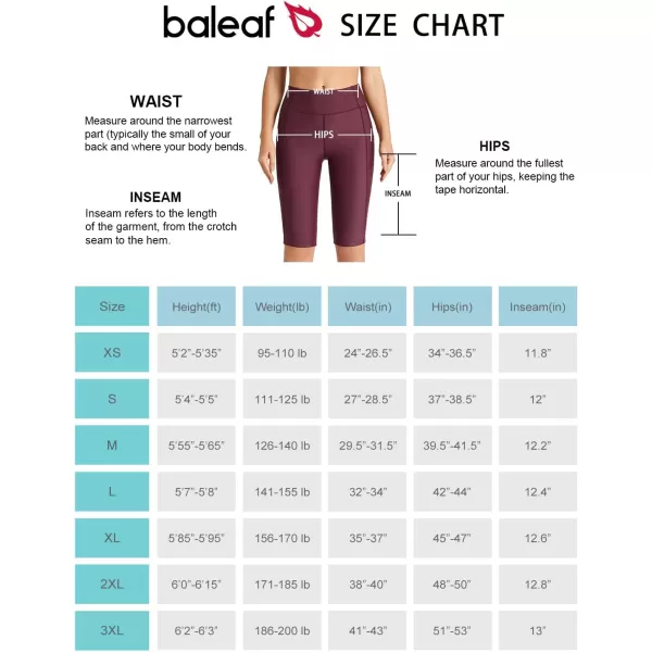 BALEAF Womens 1228 Long Swim Shorts Swim Pants Upf50 High Waisted Swim Capris with PocketsWine Red