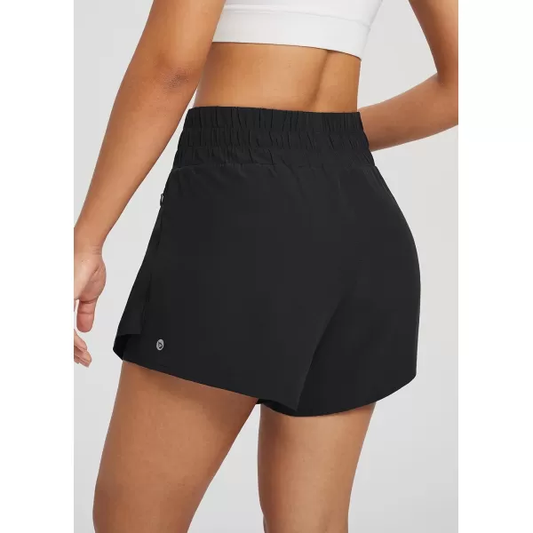 BALEAF Womens 13 Tennis Skirt High Waisted Flowy Ruffle Skorts Skirts Athletic Shorts Workout Running Zipper PocketsBlack