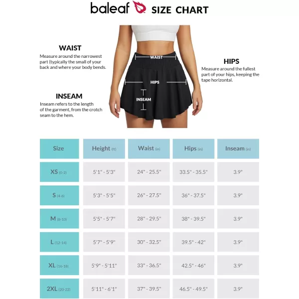 BALEAF Womens 13 Tennis Skirt High Waisted Flowy Ruffle Skorts Skirts Athletic Shorts Workout Running Zipper PocketsBlack