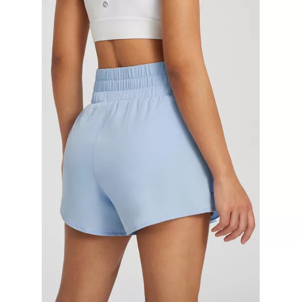 BALEAF Womens 13 Tennis Skirt High Waisted Flowy Ruffle Skorts Skirts Athletic Shorts Workout Running Zipper PocketsLight Blue