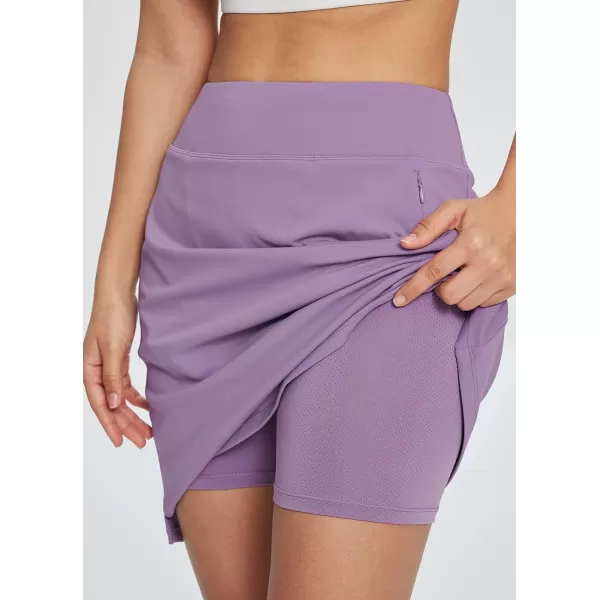 BALEAF Womens 20 Golf Skirts Knee Length Skorts Athletic Modest Long Acitive Casual Pockets UV Protection03purple