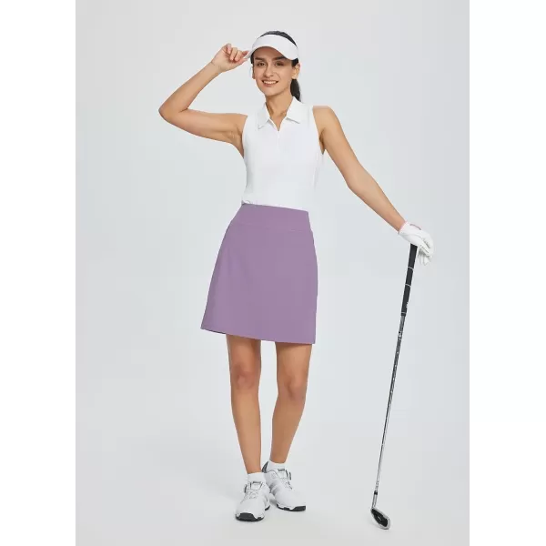 BALEAF Womens 20 Golf Skirts Knee Length Skorts Athletic Modest Long Acitive Casual Pockets UV Protection03purple