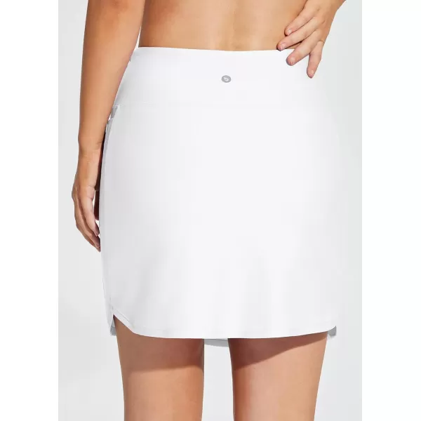 BALEAF Womens 2024 17 Swim Skirt Bottoms High Waisted Modest Bathing Suit Skirt Tummy Control Swim BottomsWhite