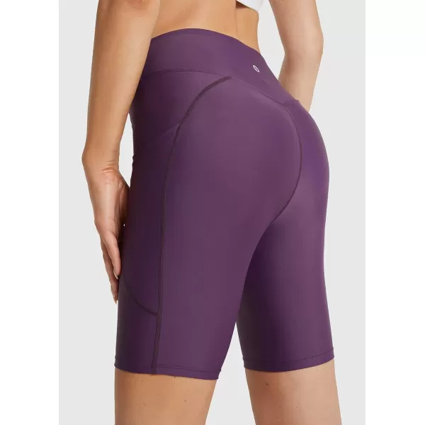 BALEAF Womens 3 6 8 High Waisted Swim Shorts Tummy Control Swimsuits Bottoms Modest Board Shorts UPF 50Purple