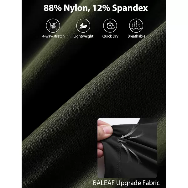 BALEAF Womens 3 Worktout Shorts High Waisted Athletic Running Shorts with Liner Workout Sports Lightweight Quick DryAgreen