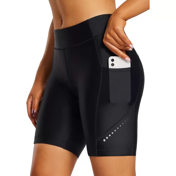 BALEAF Womens 4D Padded Bike Shorts Cycling Underwear with Pockets UPF50Blackairide