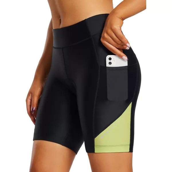 BALEAF Womens 4D Padded Bike Shorts Cycling Underwear with Pockets UPF50Greenairide