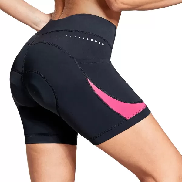 BALEAF Womens 4D Padded Bike Shorts Cycling Underwear with Pockets UPF50Pink