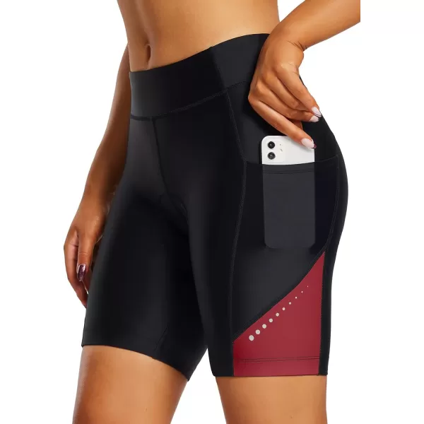 BALEAF Womens 4D Padded Bike Shorts Cycling Underwear with Pockets UPF50Redairide