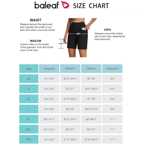 BALEAF Womens 7 Bermuda Shorts High Waisted Athletic Running Pull On Shorts with Pockets for Causal SummerBlack