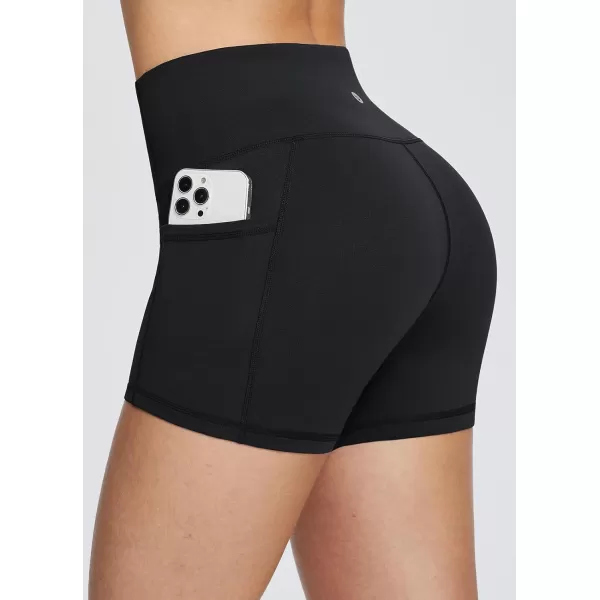 BALEAF Womens 8 5 3 Biker Shorts High Waist Yoga Workout Gym Running Volleyball Spandex Shorts with PocketsBlackclassic