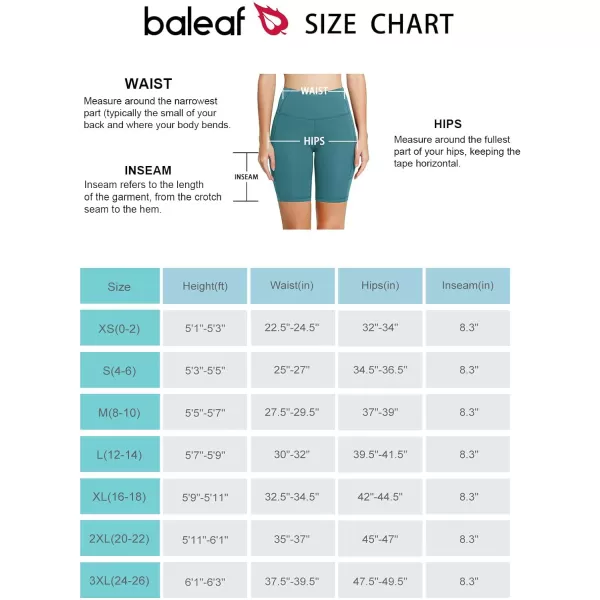 BALEAF Womens 8 5 3 Biker Shorts High Waist Yoga Workout Gym Running Volleyball Spandex Shorts with PocketsGreenclassic