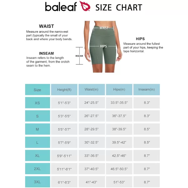 BALEAF Womens 8 5 3 Biker Shorts High Waist Yoga Workout Gym Running Volleyball Spandex Shorts with PocketsGreensofter