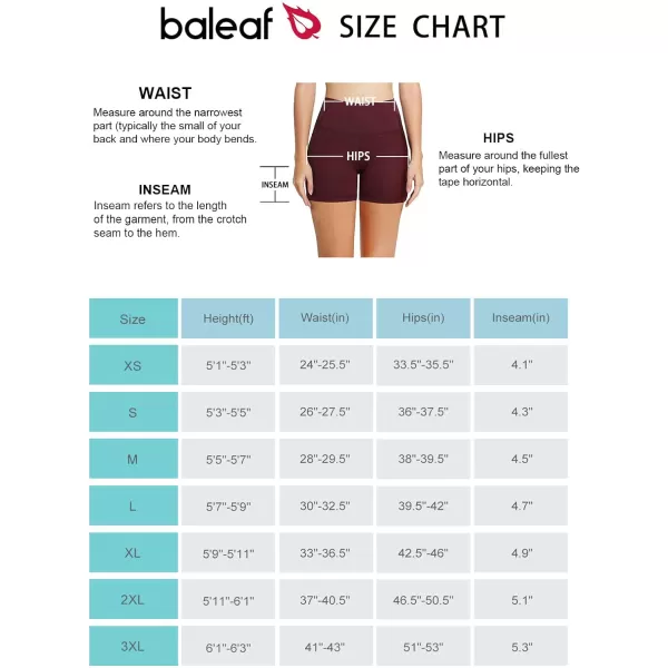 BALEAF Womens 8 5 3 Biker Shorts High Waist Yoga Workout Gym Running Volleyball Spandex Shorts with PocketsWine Redclassic