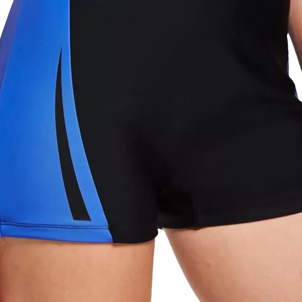 BALEAF Womens Athletic Boy Short One Piece Swimsuit Colorblock Sports SwimwearBALEAF Womens Athletic Boy Short One Piece Swimsuit Colorblock Sports Swimwear