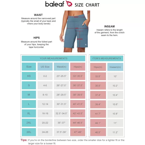 BALEAF Womens Bermuda Long Shorts Athletic High Waisted Shorts 10 Casual Summer Running Quick Dry Knee LengthNiagara