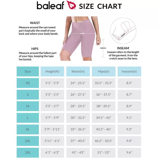 BALEAF Womens Bike Shorts 4D Padded Cycling Spinning Road Bike Pockets Wide Waistband UPF5001cardamom Purple