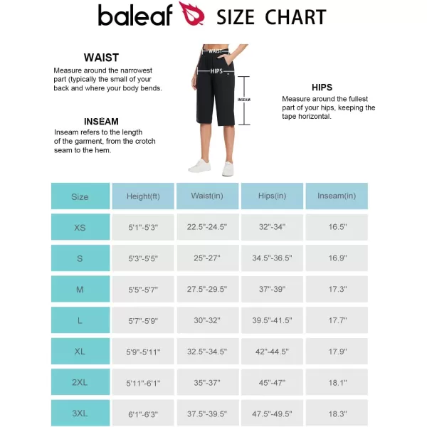 BALEAF Womens Capri Yoga Pants 1517 Cotton Drawstring Workout Sweatpants Lounge Casual Summer Bermuda Pants with Pockets2 PackblackBlack