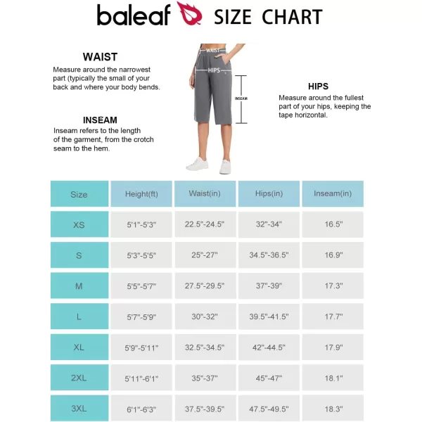 BALEAF Womens Capri Yoga Pants 1517 Cotton Drawstring Workout Sweatpants Lounge Casual Summer Bermuda Pants with Pockets2 PackblackGrey