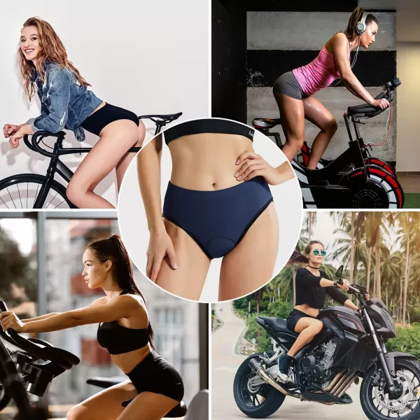 BALEAF Womens Cycling Underwear Padded Bike Shorts Padding Spin Biker Briefs Biking GearBlue