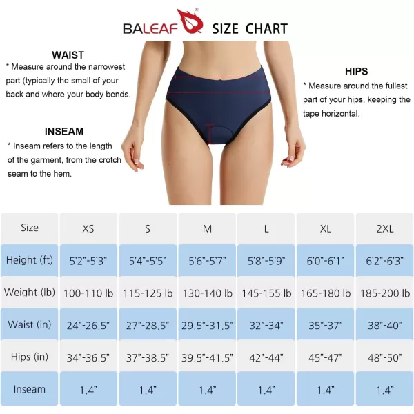 BALEAF Womens Cycling Underwear Padded Bike Shorts Padding Spin Biker Briefs Biking GearBlue