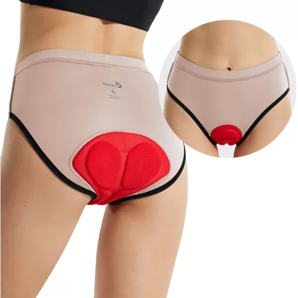 BALEAF Womens Cycling Underwear Padded Bike Shorts Padding Spin Biker Briefs Biking GearPink