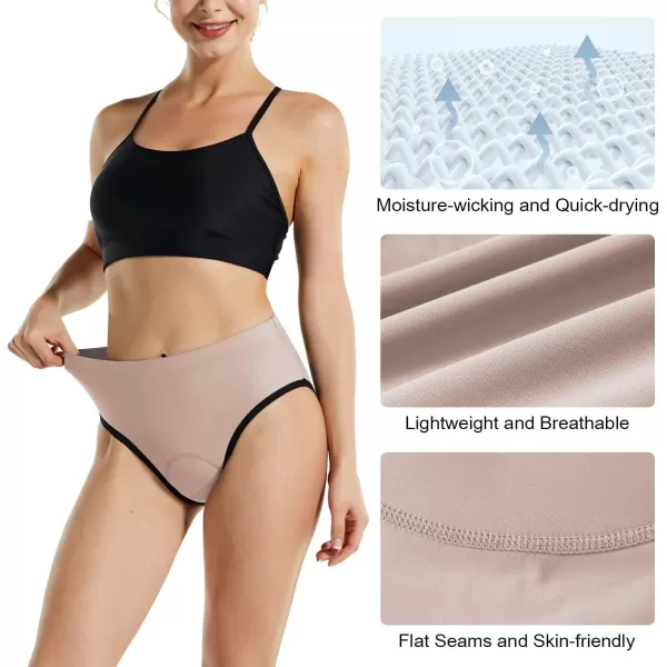 BALEAF Womens Cycling Underwear Padded Bike Shorts Padding Spin Biker Briefs Biking GearPink