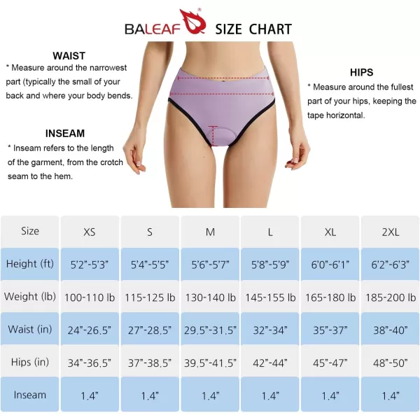 BALEAF Womens Cycling Underwear Padded Bike Shorts Padding Spin Biker Briefs Biking GearTaro Purple