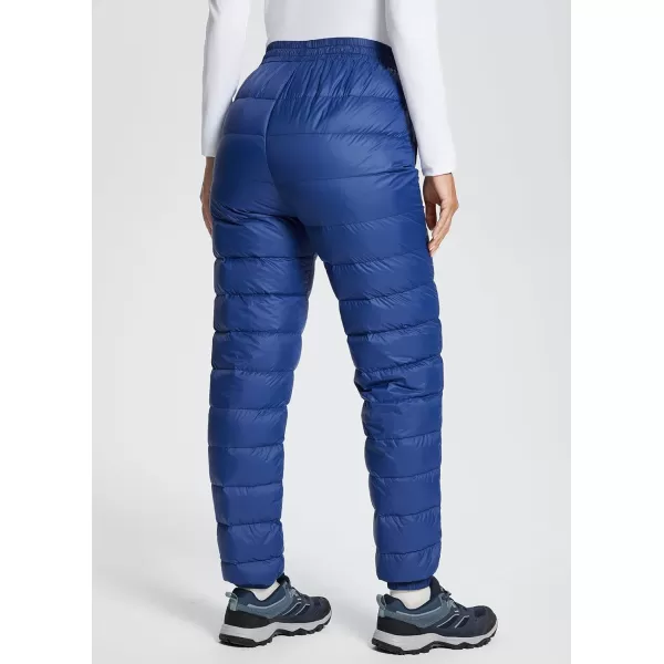 BALEAF Womens Down Pants Winter Ultralight Water Resistance Ski Snow Puffer Pants Packable Warm TrousersNavy Blue