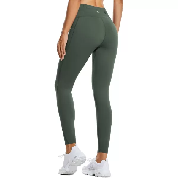 BALEAF Womens Fleece Lined Leggings Water Resistant Thermal Winter Warm Tights High Waisted with Pockets Running GearAarmy Green